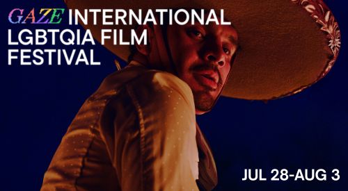 People commemorating the documentary festival 2021